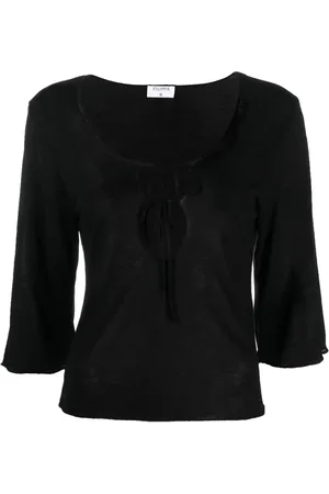 Filippa K Tie-detail cropped-sleeve blouse