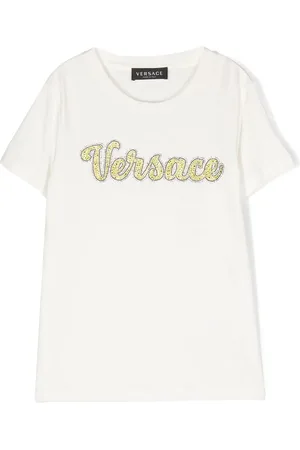 VERSACE Crystal-embellished logo T-shirt