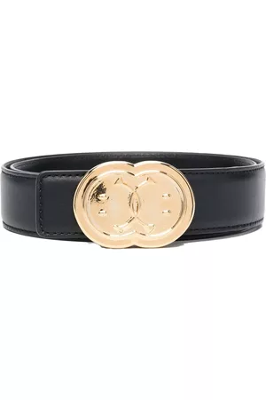 Moschino Men Belts - Smiley-logo buckle belt