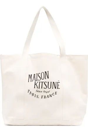 Maison Kitsuné Logo-print canvas tote bag