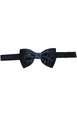Karl Lagerfeld Men Bow Ties - Glitter-jacquard bow tie