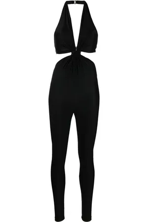 Saint Laurent Knot-detail halterneck jumpsuit