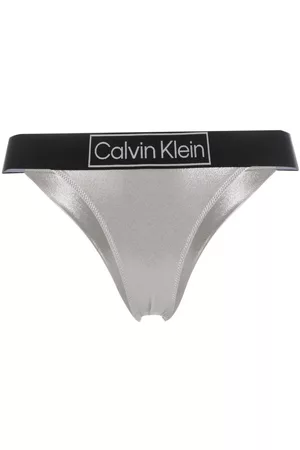 Calvin Klein Women Bikini Bottoms - Metallic-finish brazilian bikini bottoms