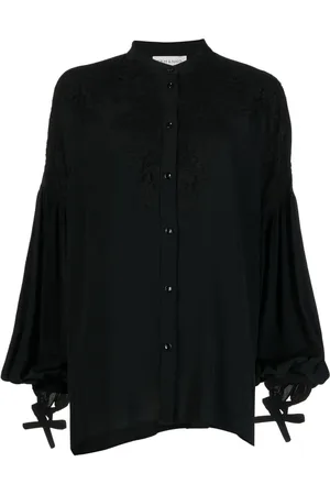 ERMANNO SCERVINO Lace-panel long-sleeve blouse