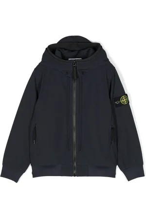 Stone Island Logo-patch hooded jacket