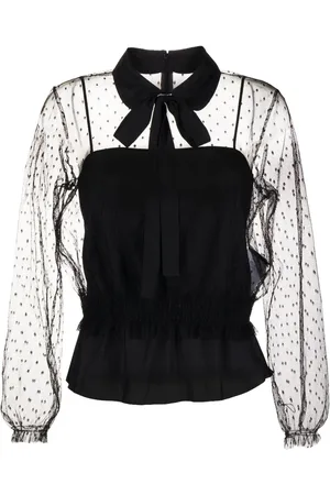 RED Valentino Polka dot transparent blouse