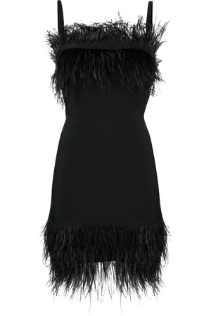 Staud Feather-trim minidress