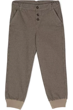 Zhoe & Tobiah Checked tapered-leg trousers