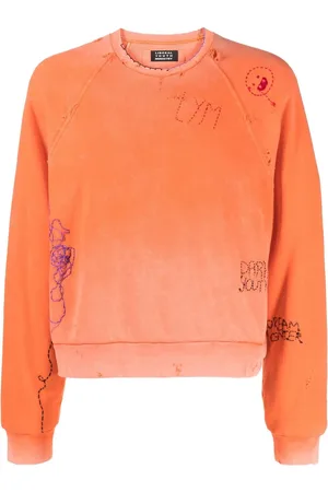 Liberal Youth Ministry Distressed-effect embroidered sweatshirt