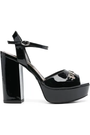 Philipp Plein 100mm logo-plaque platform sandals