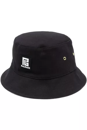 Balmain Men Hats - Logo-patch cotton bucket hat