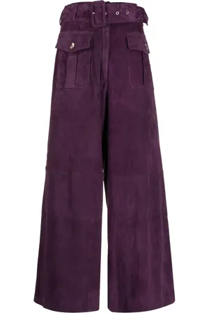 Paula Wide-leg suede trousers