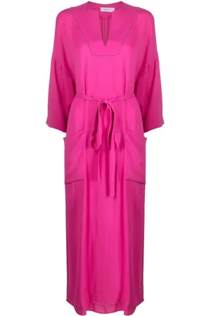 Fabiana Filippi Belted long-sleeved midi dress