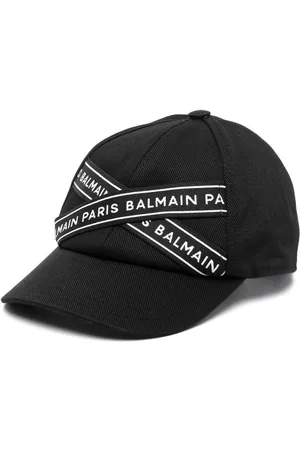 Balmain Boys Caps - Logo-tape detail baseball cap