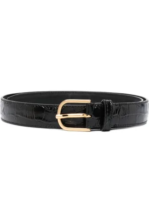 Totême Crocodile-effect leather belt