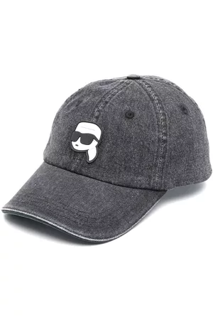 Karl Lagerfeld Women Caps - Ikonik 2.0 stonewash-denim cap