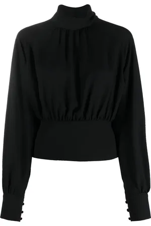 Filippa K Mock-neck wide-sleeves blouse