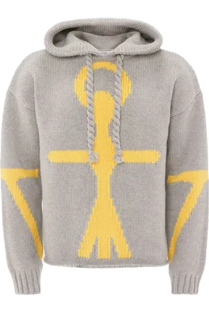 J.W.Anderson Anchor Logo intarsia-knit hoodie