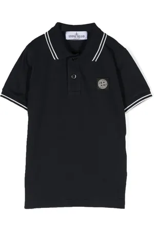 Stone Island Compass-patch tipped polo shirt
