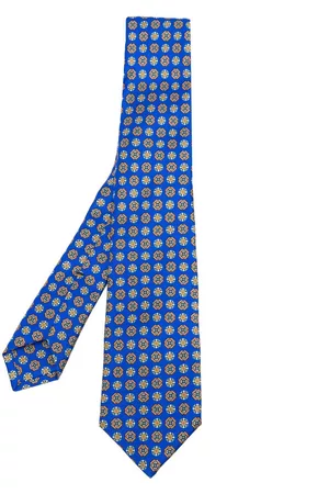 Kiton Men Bow Ties - Patterned-jacquard silk tie