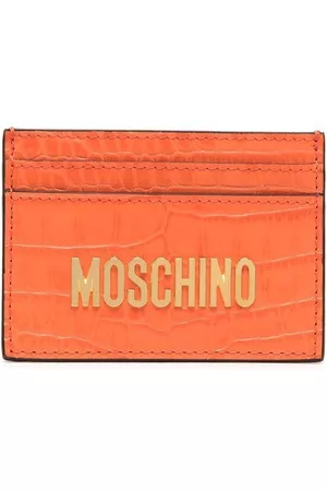 Moschino Men Wallets - Leather logo-lettering cardholder