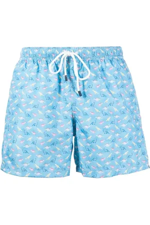 FEDELI Dinosaur-print swim shorts