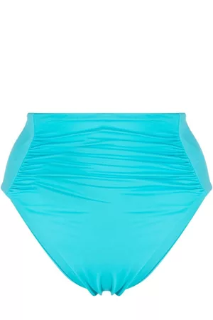 Self-Portrait High-waisted gathered bikini bottoms
