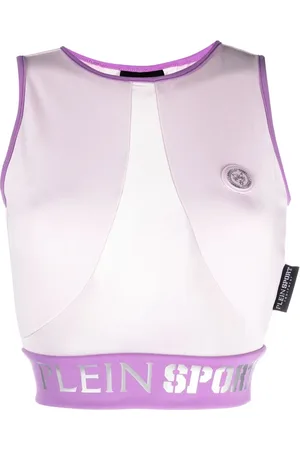 Philipp Plein Logo waistband cotton crop top