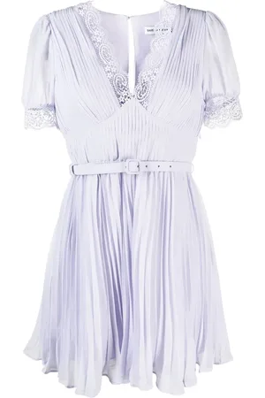 Self-Portrait Lace-trim minidress
