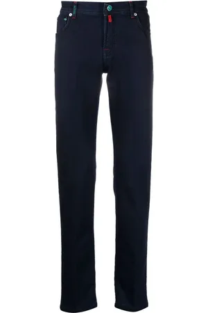 Kiton Low-rise slim-cut jeans