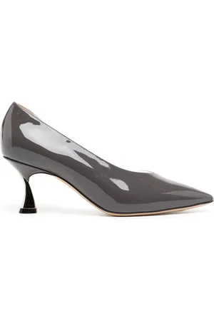 Casadei Pointed-toe high-shine finish pumps