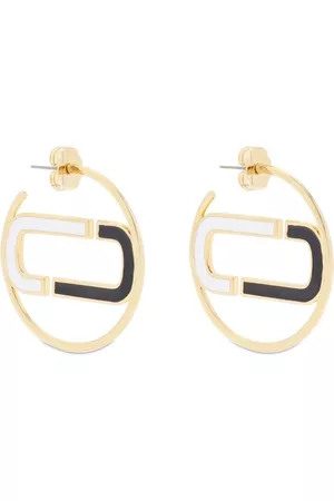 Marc Jacobs Large enamel hoop earrings
