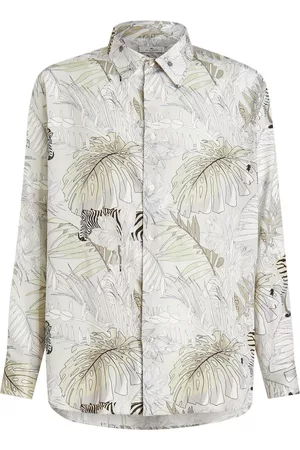 Etro Leaf-print long-sleeve shirt