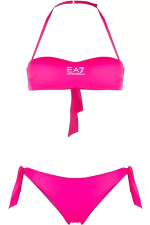 EA7 Logo-print bikini set