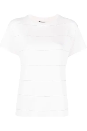 Fabiana Filippi Bead-embellished short-sleeve T-shirt