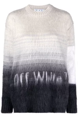 OFF-WHITE Intarsia-logo crew-neck jumper