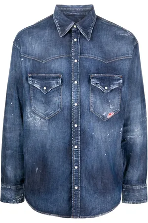 Dsquared2 Logo-patch denim shirt