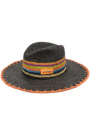 ETRO Women Hats - Woven stripe sun hat