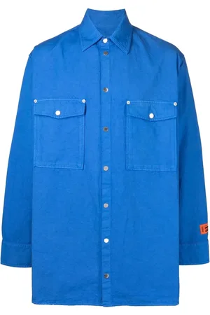 Heron Preston Logo-patch button-up shirt