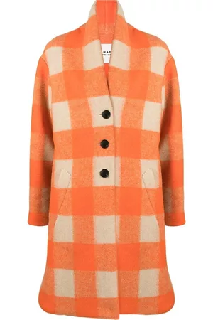 Marant Etoile Check-pattern single-breasted coat
