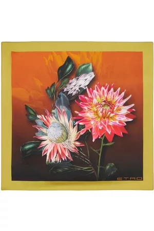 ETRO Men Bow Ties - Floral-print silk pocket square