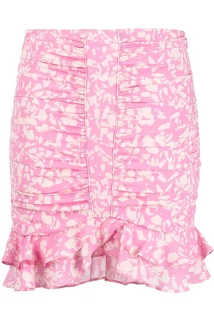 Isabel Marant Abstract-print ruffled miniskirt