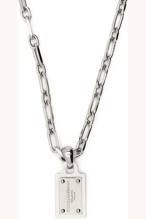 Dolce & Gabbana Logo-pendant chain-link necklace