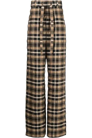 Nanushka Check-print straight-leg trousers