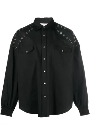 Alexander McQueen Eyelet-detail denim shirt
