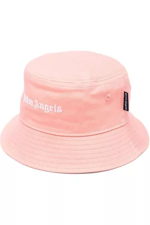 Palm Angels Girls Hats - Logo-embroidered bucket hat
