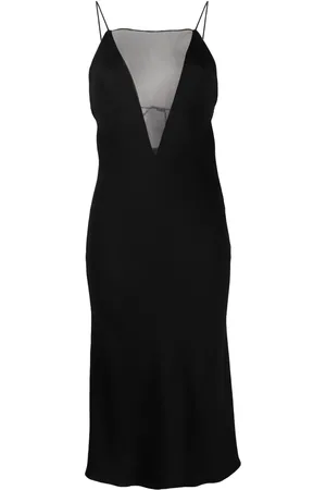 Stella McCartney Compact silk crepe midi dress