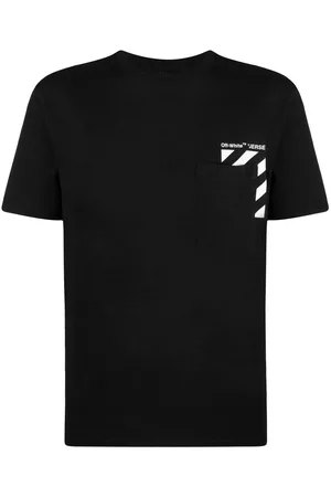 OFF-WHITE Men Long Sleeve Polo Shirts - Diag-print T-shirt