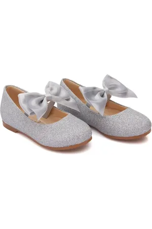 Tulleen Bow-detail ballerina shoes