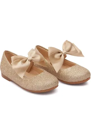 Tulleen Bow-detail ballerina shoes